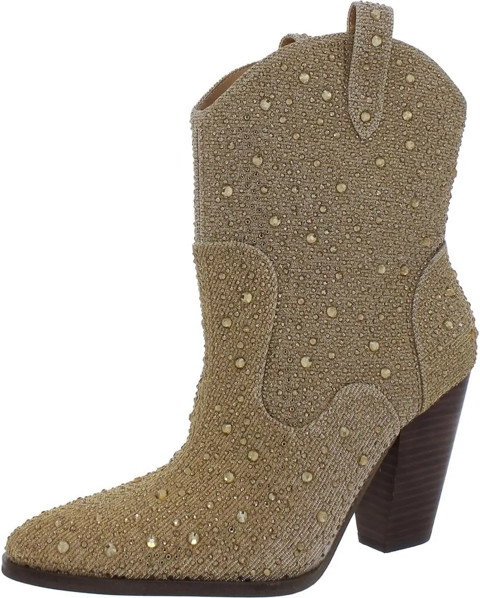 Jessica Simpson Womens Cissely Embellished Western Cowboy, Western Boots