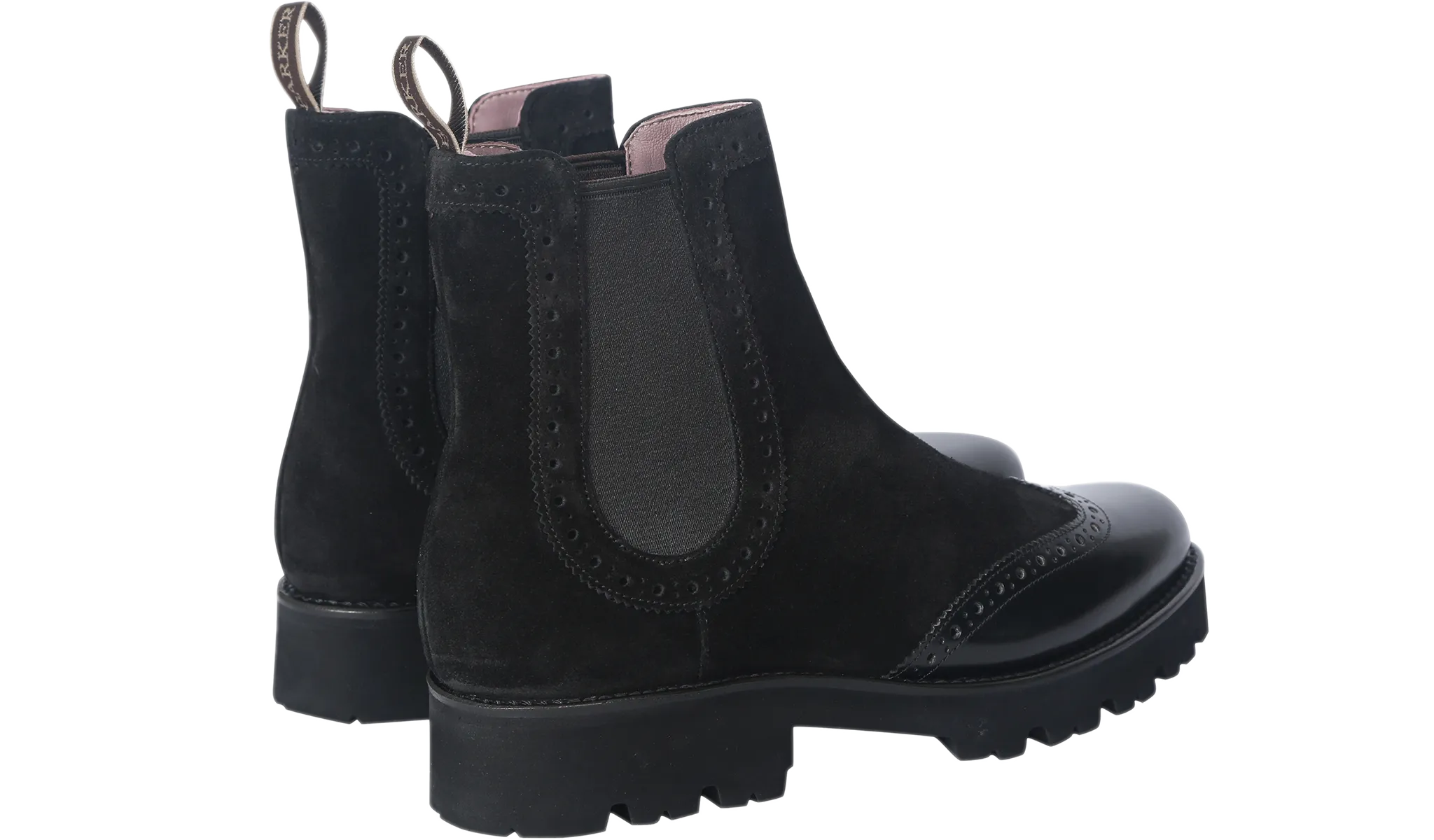 Jessie - Black Suede / Black Polish Wing