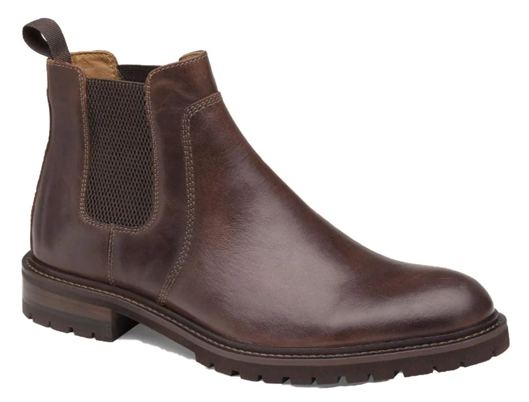 Johnston & Murphy Men's Barrett Size 12 Tan Oiled Suede Chelsea Boots