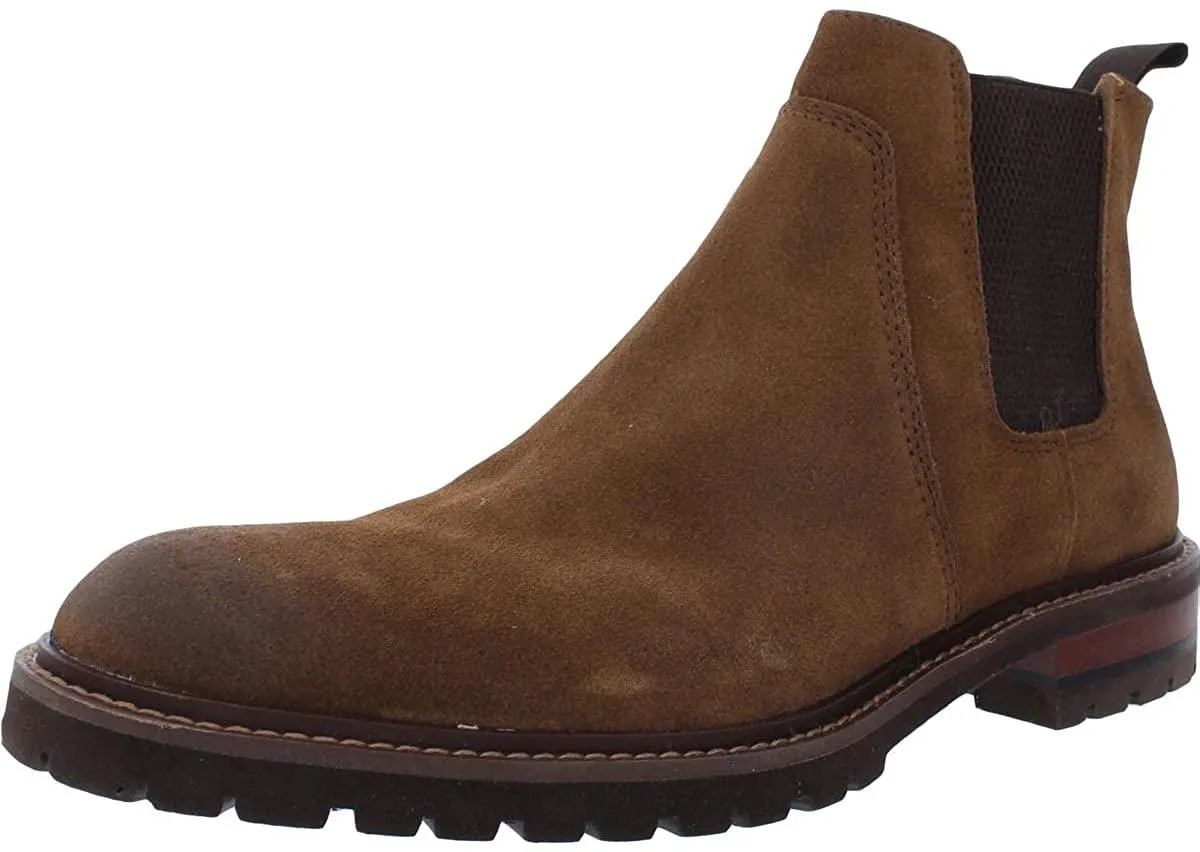 Johnston & Murphy Men's Barrett Size 12 Tan Oiled Suede Chelsea Boots