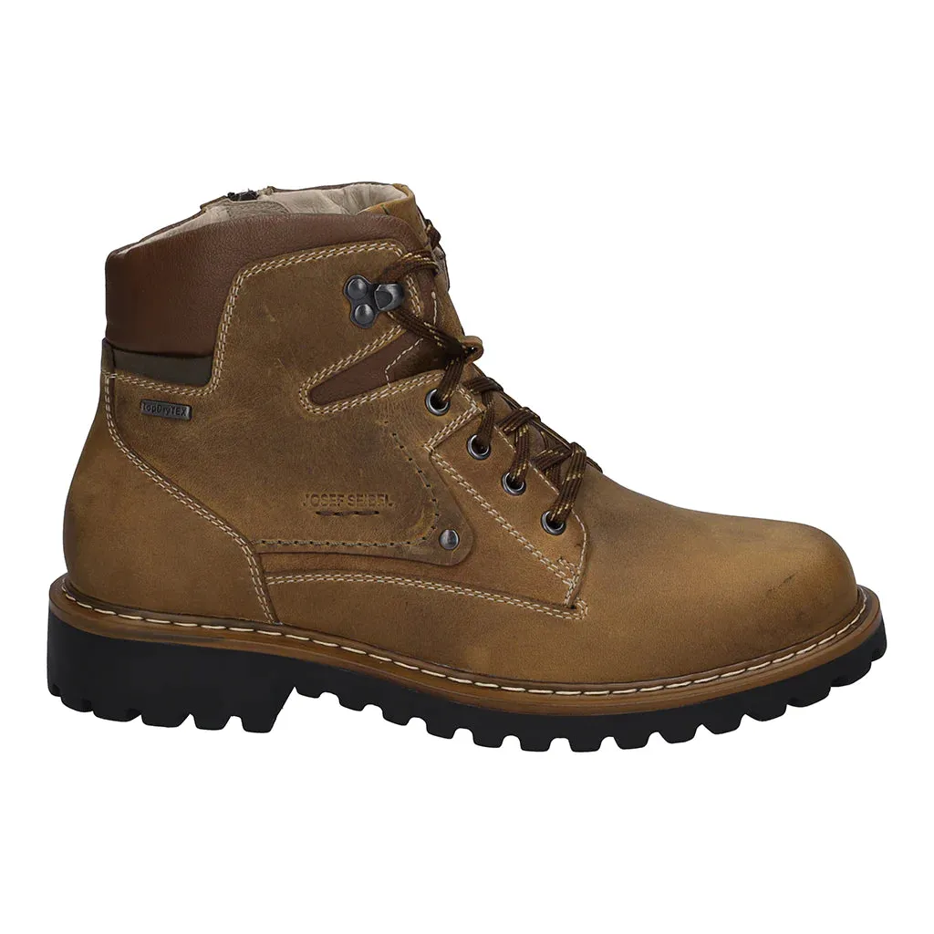 Josef Seibel Men's Chance 51 Waterproof Leather Casual Boots Castagne Brown