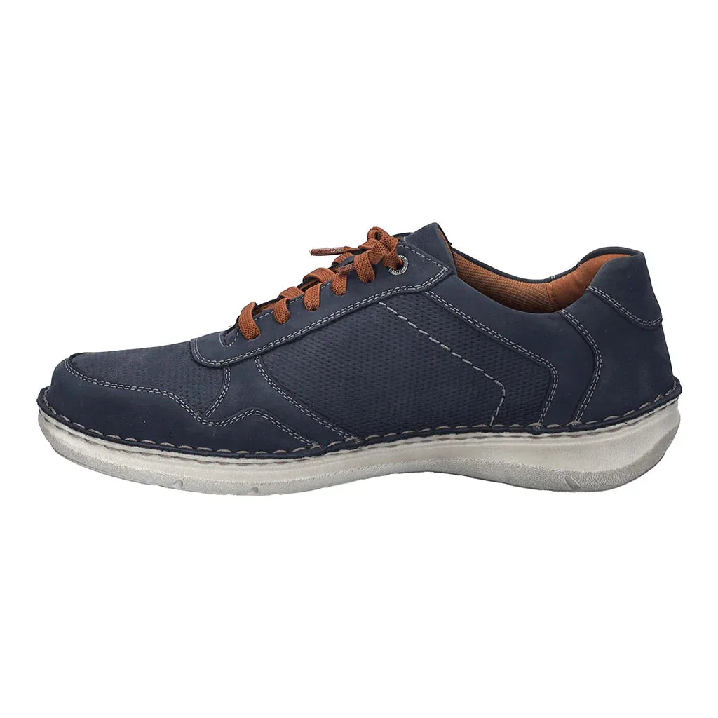 Josef Seibel Men's New Anvers 97 Leather Casual Shoes Indigo Blue