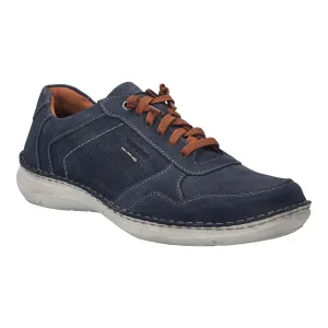 Josef Seibel Men's New Anvers 97 Leather Casual Shoes Indigo Blue