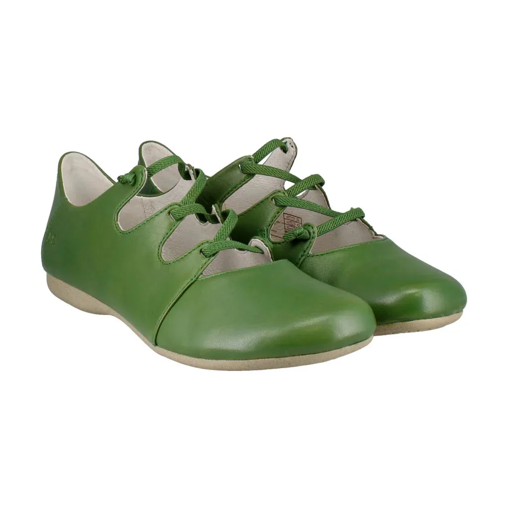 Josef Seibel Women's Fiona 04 Slip-On Leather Lace Up Shoes India Green