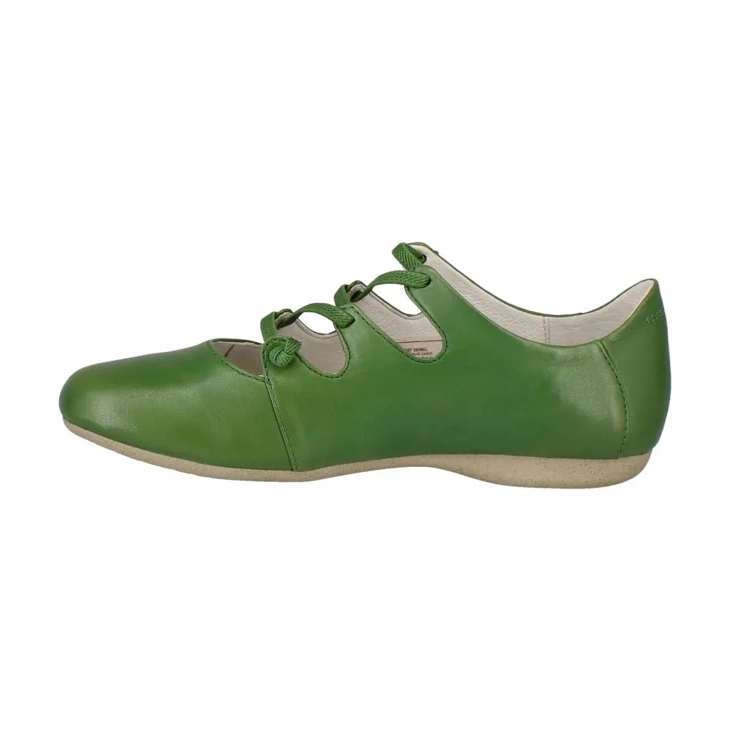 Josef Seibel Women's Fiona 04 Slip-On Leather Lace Up Shoes India Green