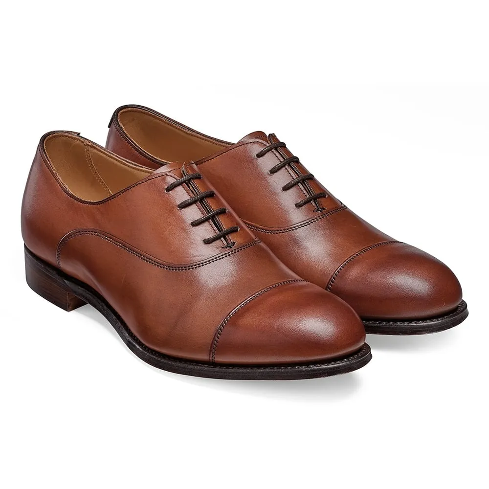 Joseph Cheaney Women's Louise Capped Oxford Shoes Dark Leaf Brown