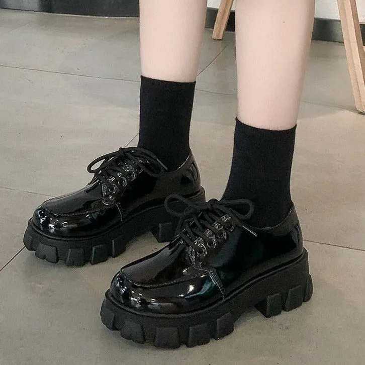 Joskaa Women Chunky Sneakers Hidden Heels Height Increasing Ladies Wedge Shoes High Autumn Platform Women Shoes