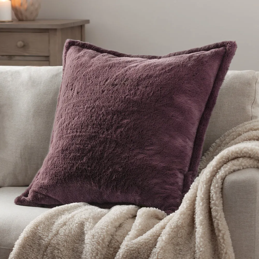 Kallu Faux Fur Cushion Mulberry