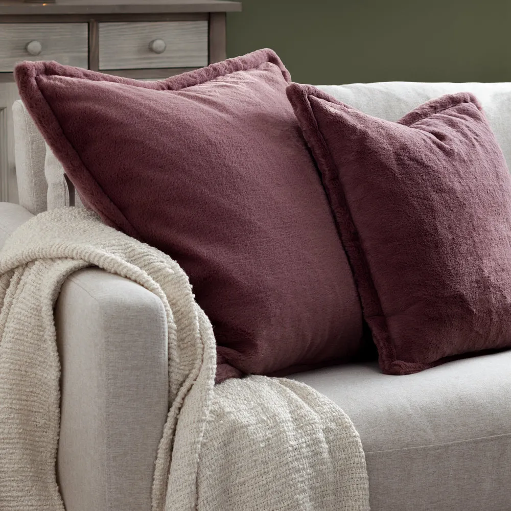 Kallu Faux Fur Cushion Mulberry