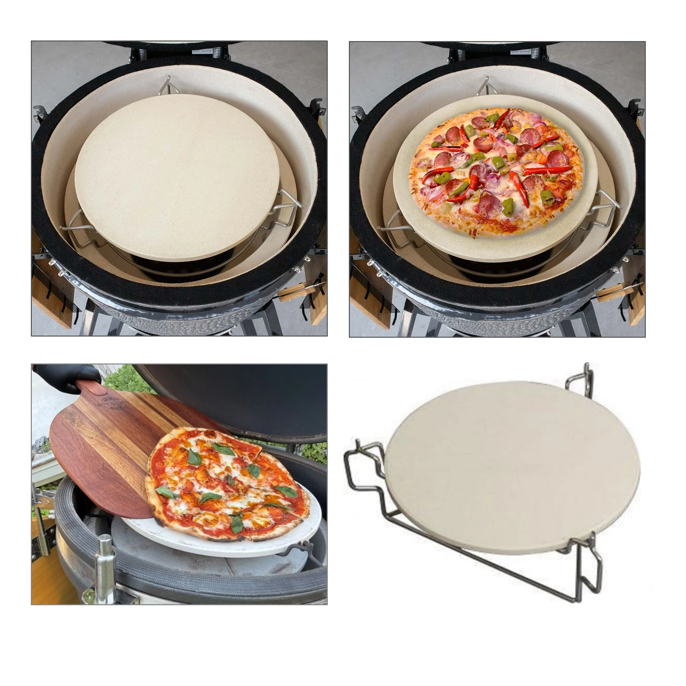 Kamado Versatile Elevator - Lifts Pizza Stone Cooking Surface for Even Baking & More