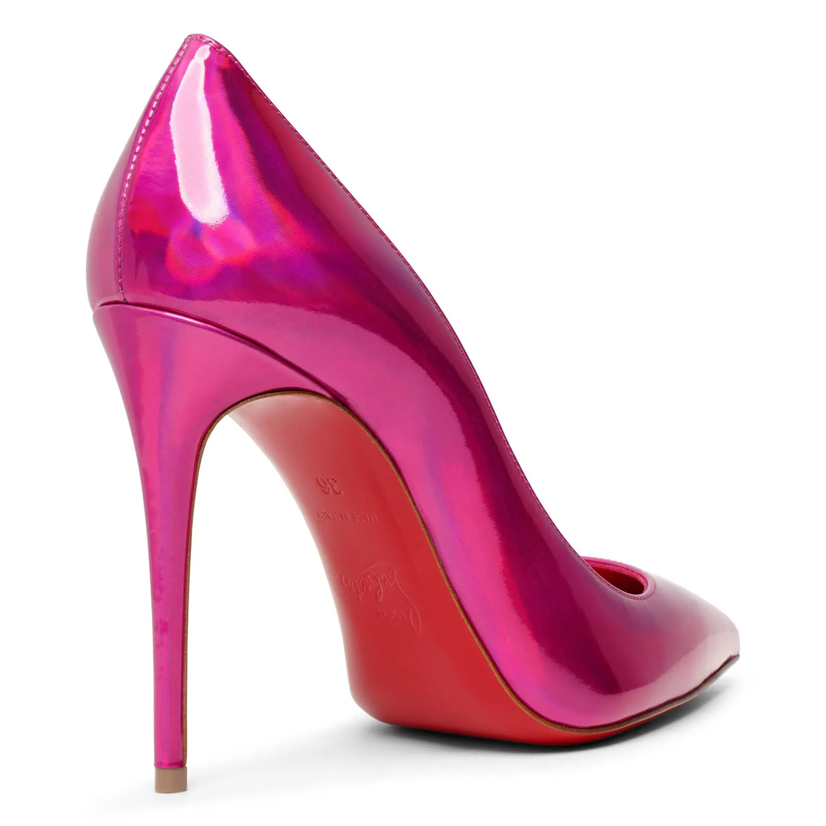 Kate 100 patent psychic pink pumps