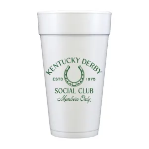 Kentucky Derby Social Club - Foam Cups - Set of 10