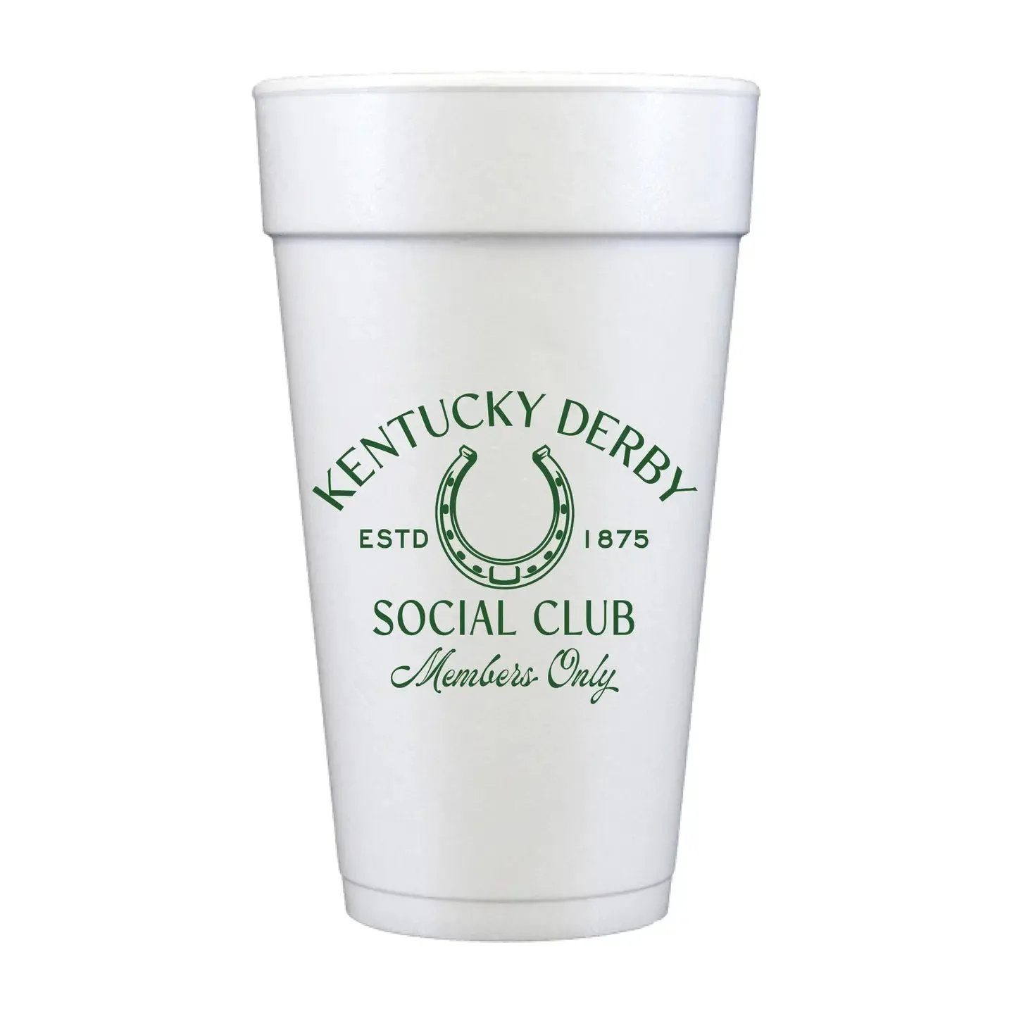 Kentucky Derby Social Club - Foam Cups - Set of 10