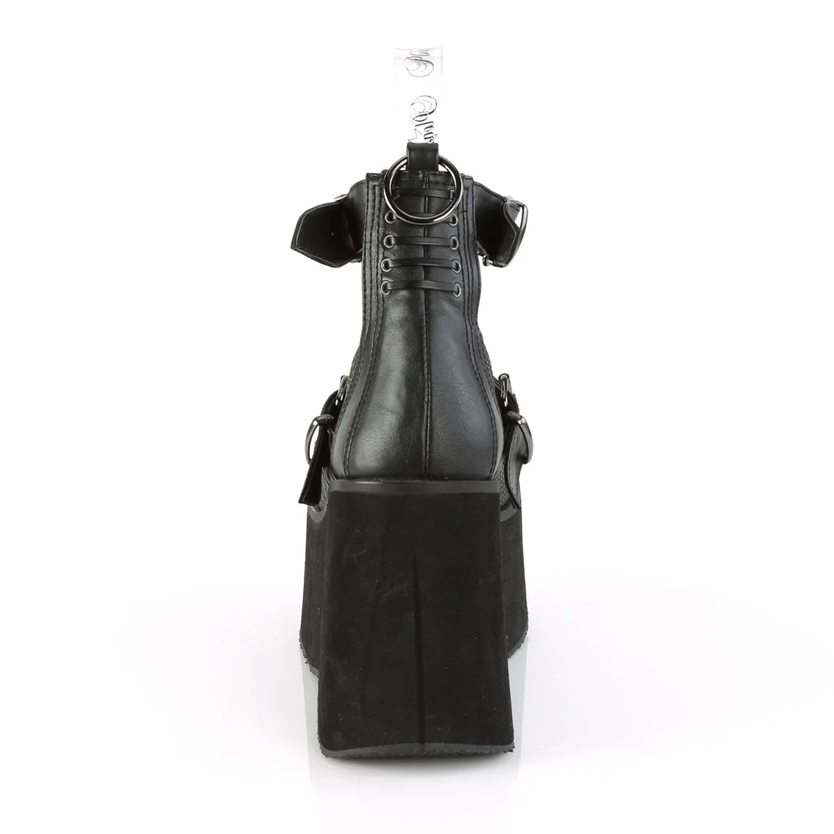 KERA-12 DemoniaCult Black Vegan Leather Sexy Women's Heels & Platform Shoes (Alternative Footwear)