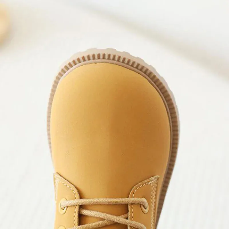 Kids Fashion Leather Shoes Boots