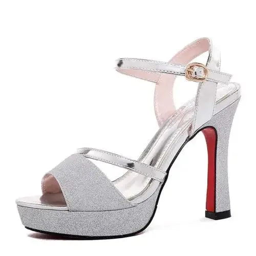 Korean Platform Buckle High Heels Summer Shoes