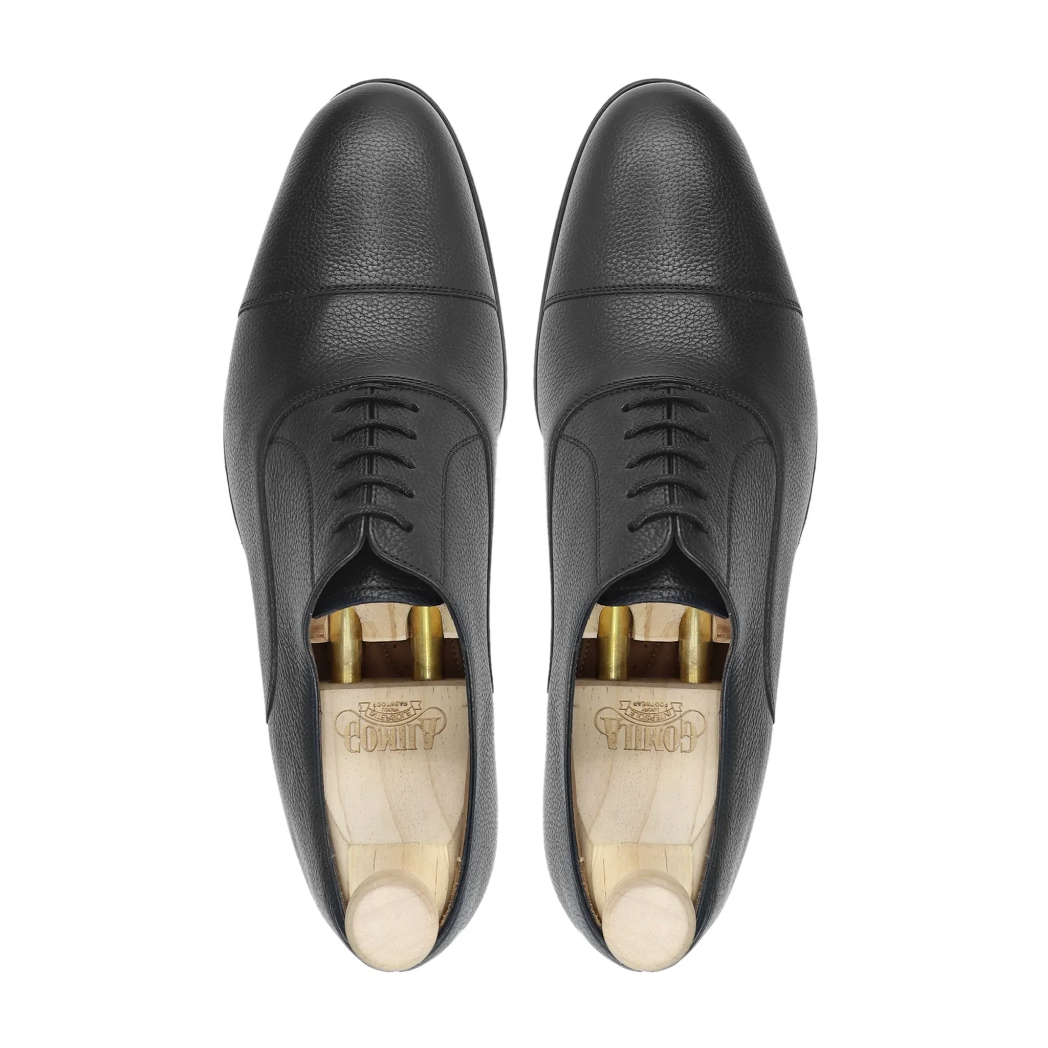 Kotka - Men's Black Pebble Grain Leather Oxford Shoe