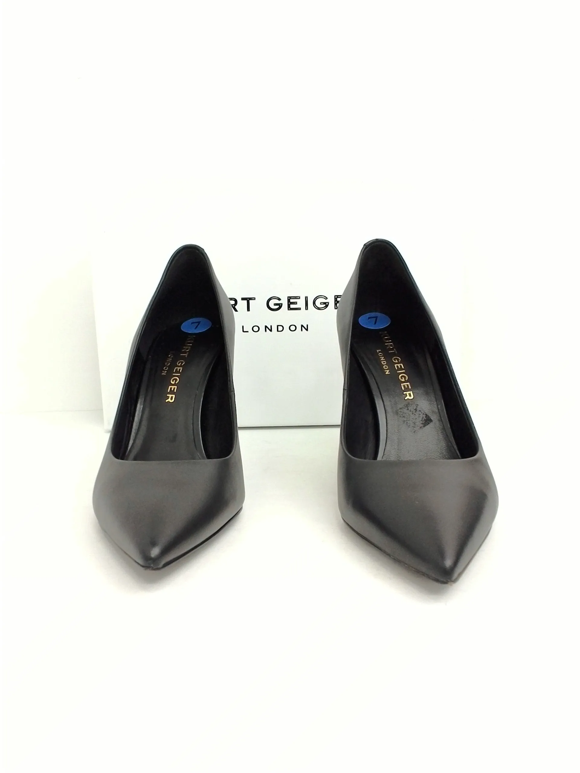 Kurt Geiger Women's Britton 90 Black Leather Heels size 37