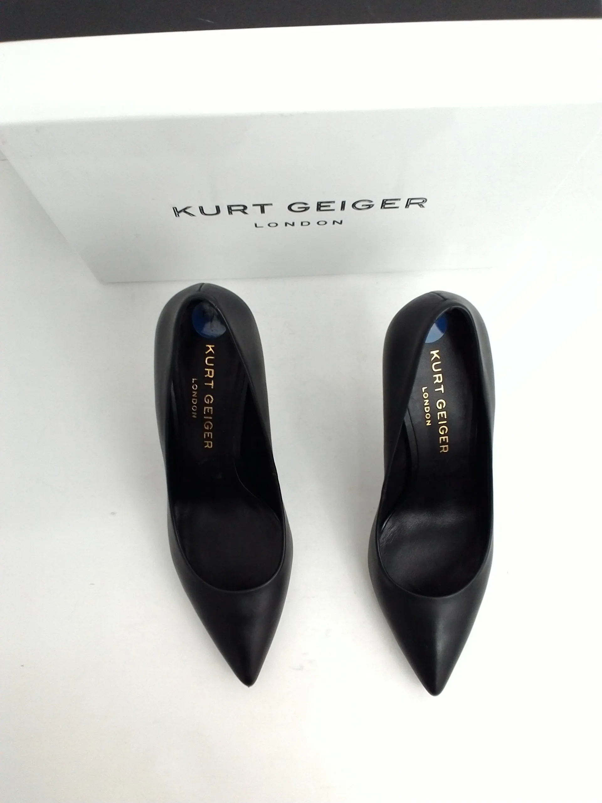 Kurt Geiger Women's Britton 90 Black Leather Heels size 37