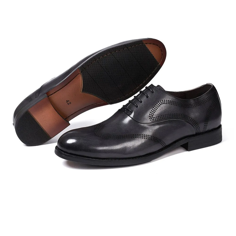 Lace-Up Wingtip Men's Oxford Shoes