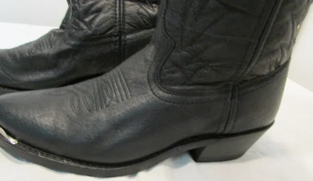 Laredo Black Pig Trucker Western Boots