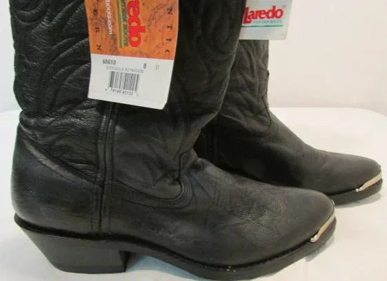 Laredo Black Pig Trucker Western Boots