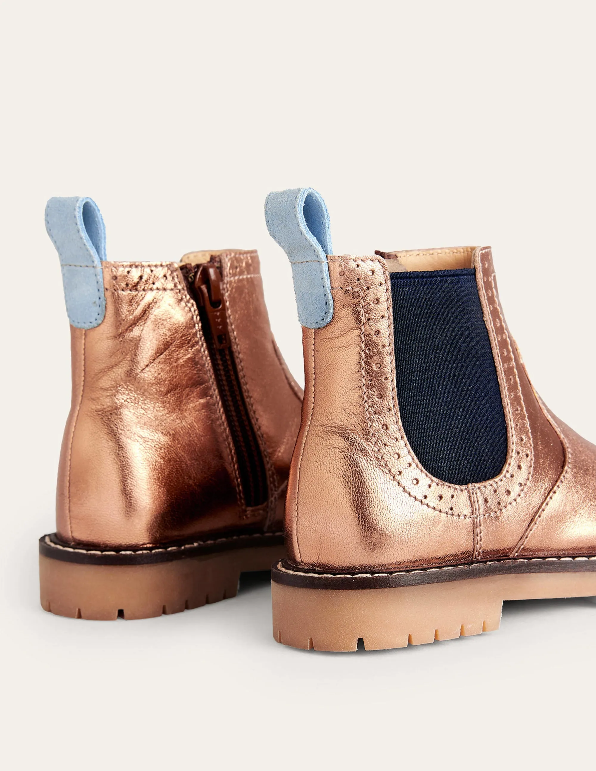 Leather Chelsea Boots-Bronze