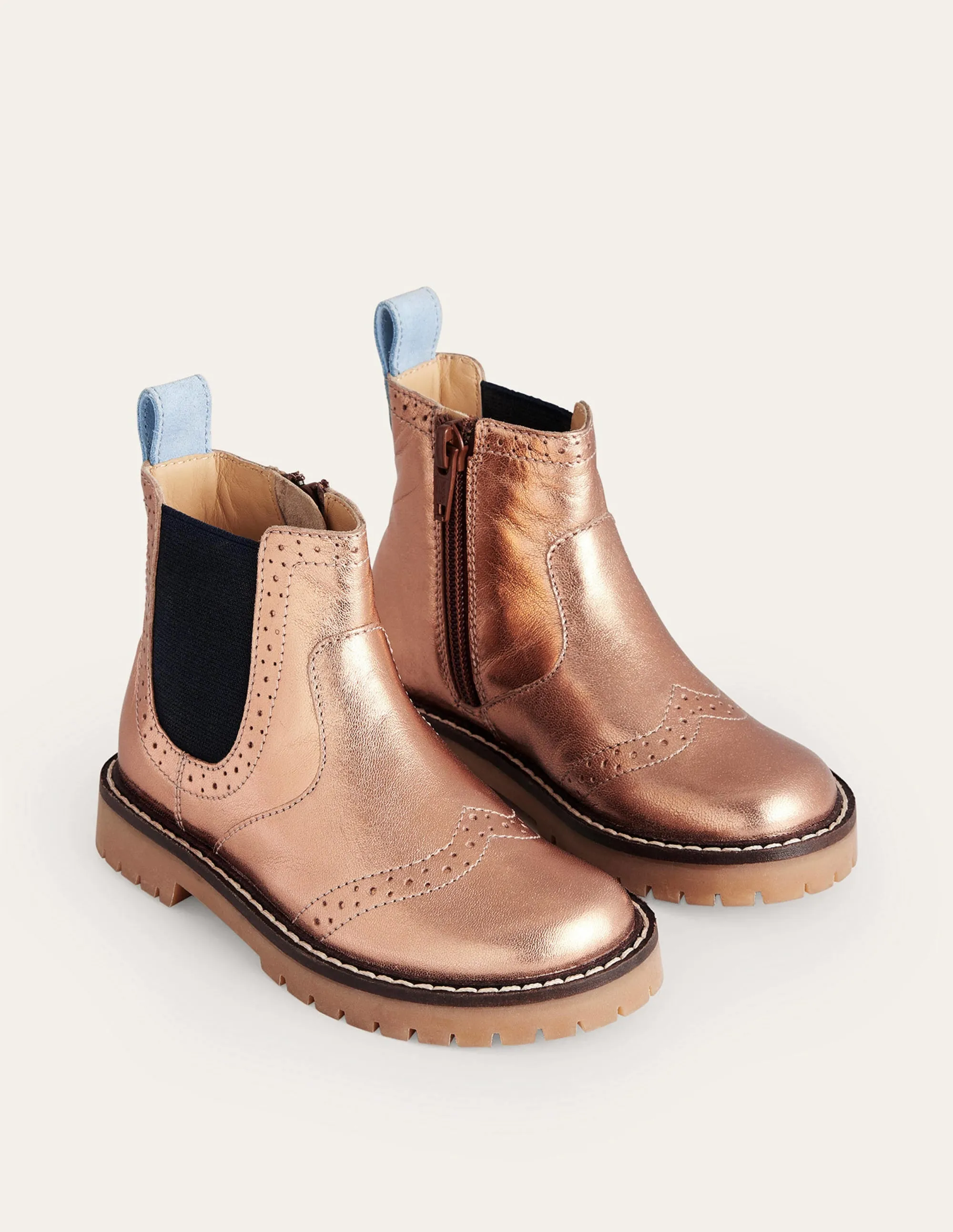 Leather Chelsea Boots-Bronze