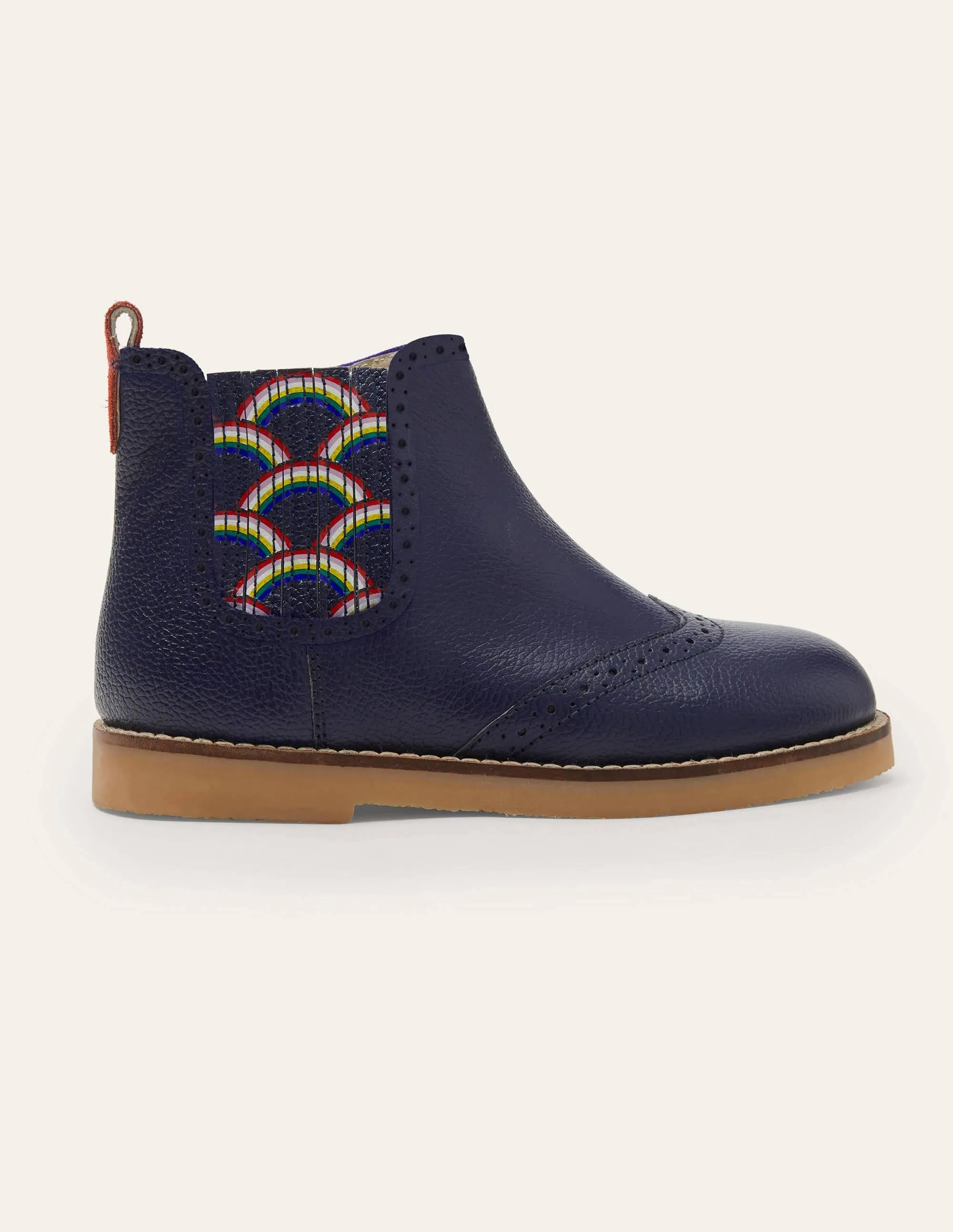 Leather Chelsea Boots-College Navy