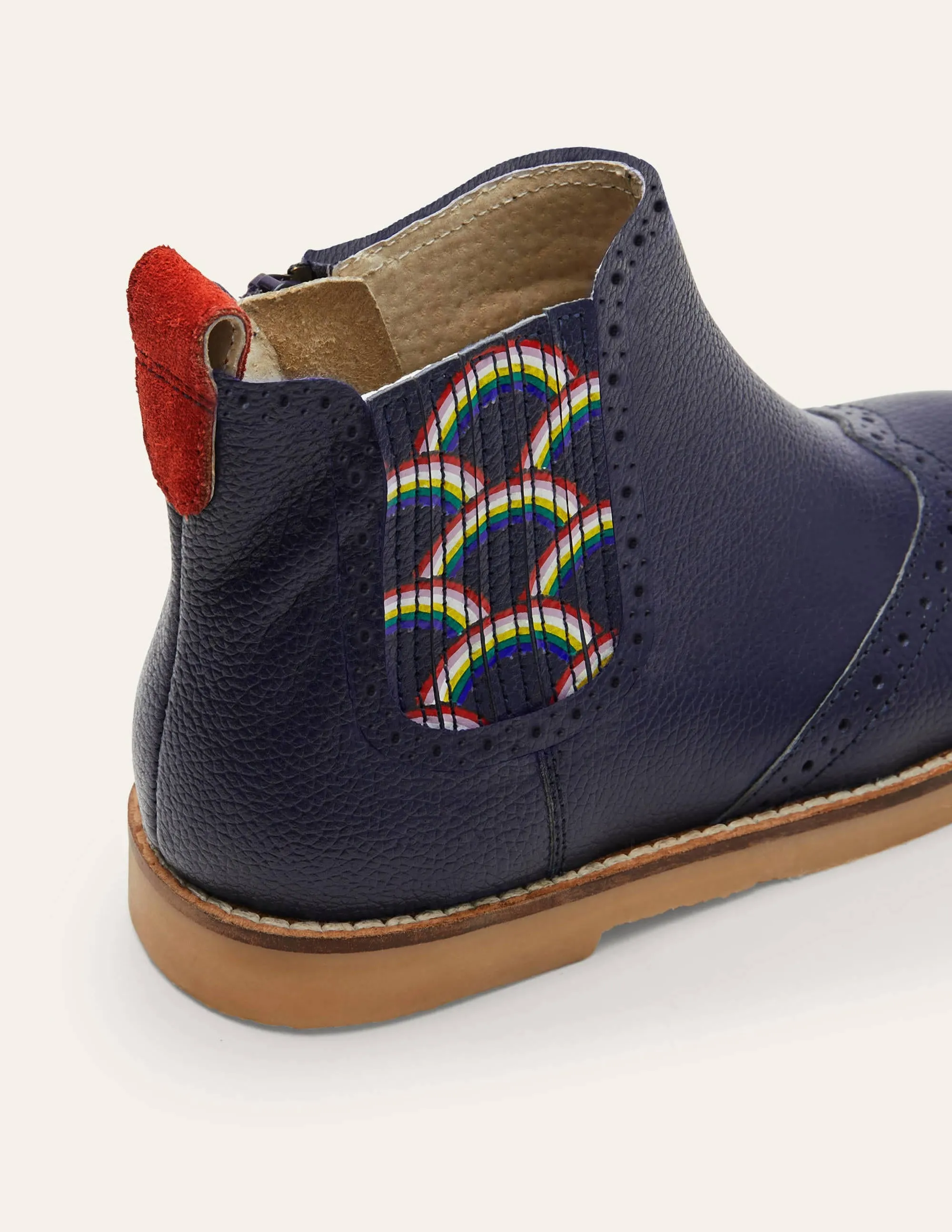 Leather Chelsea Boots-College Navy