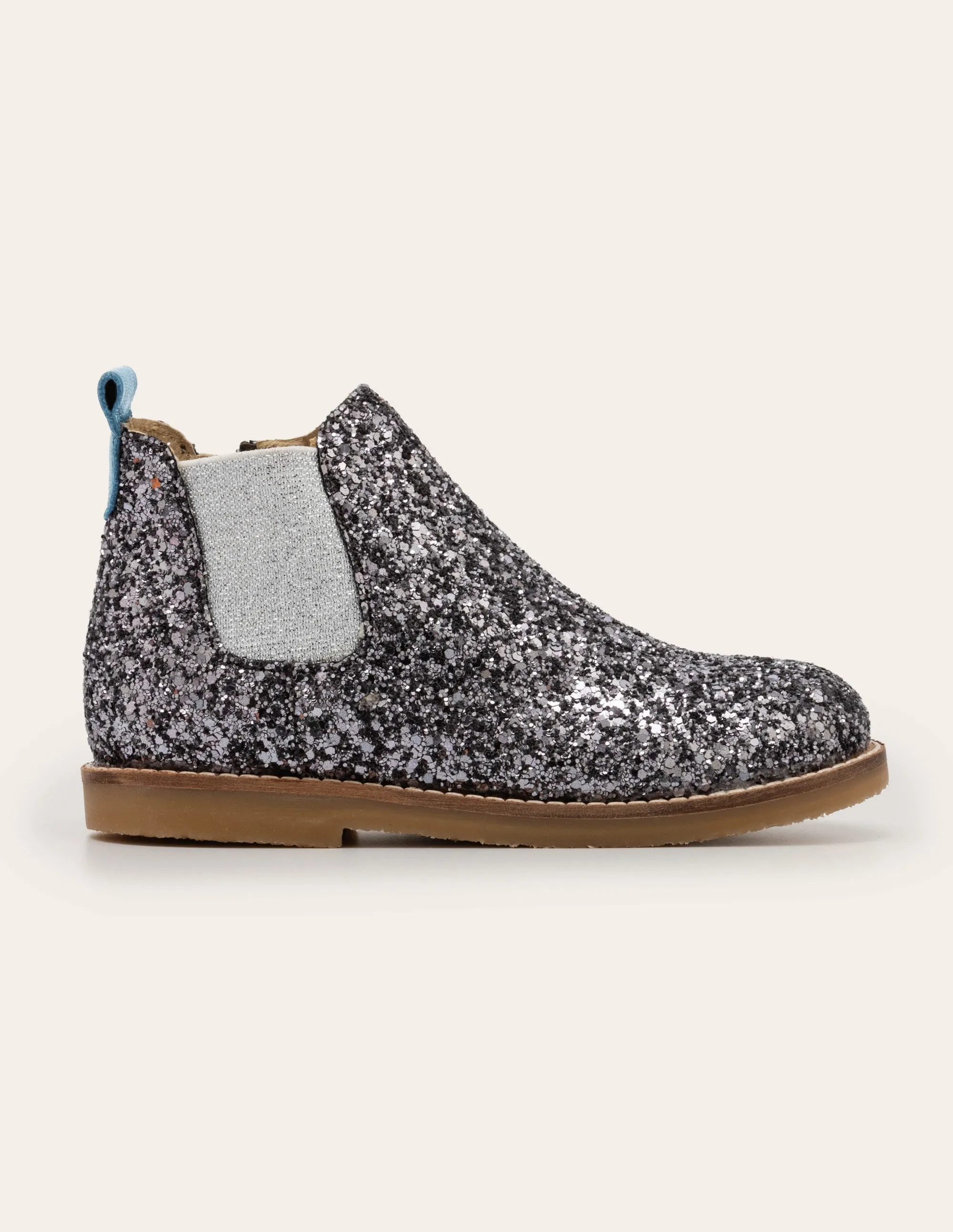 Leather Chelsea Boots-Mystic Metallic Glitter