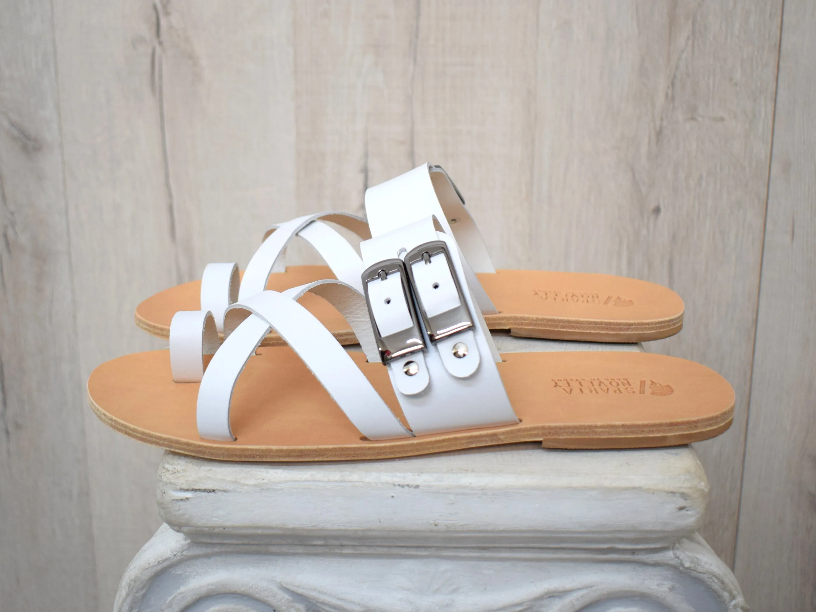 Leather sandals - slipers Men, Thongs BLACK Color, leather sole - insole