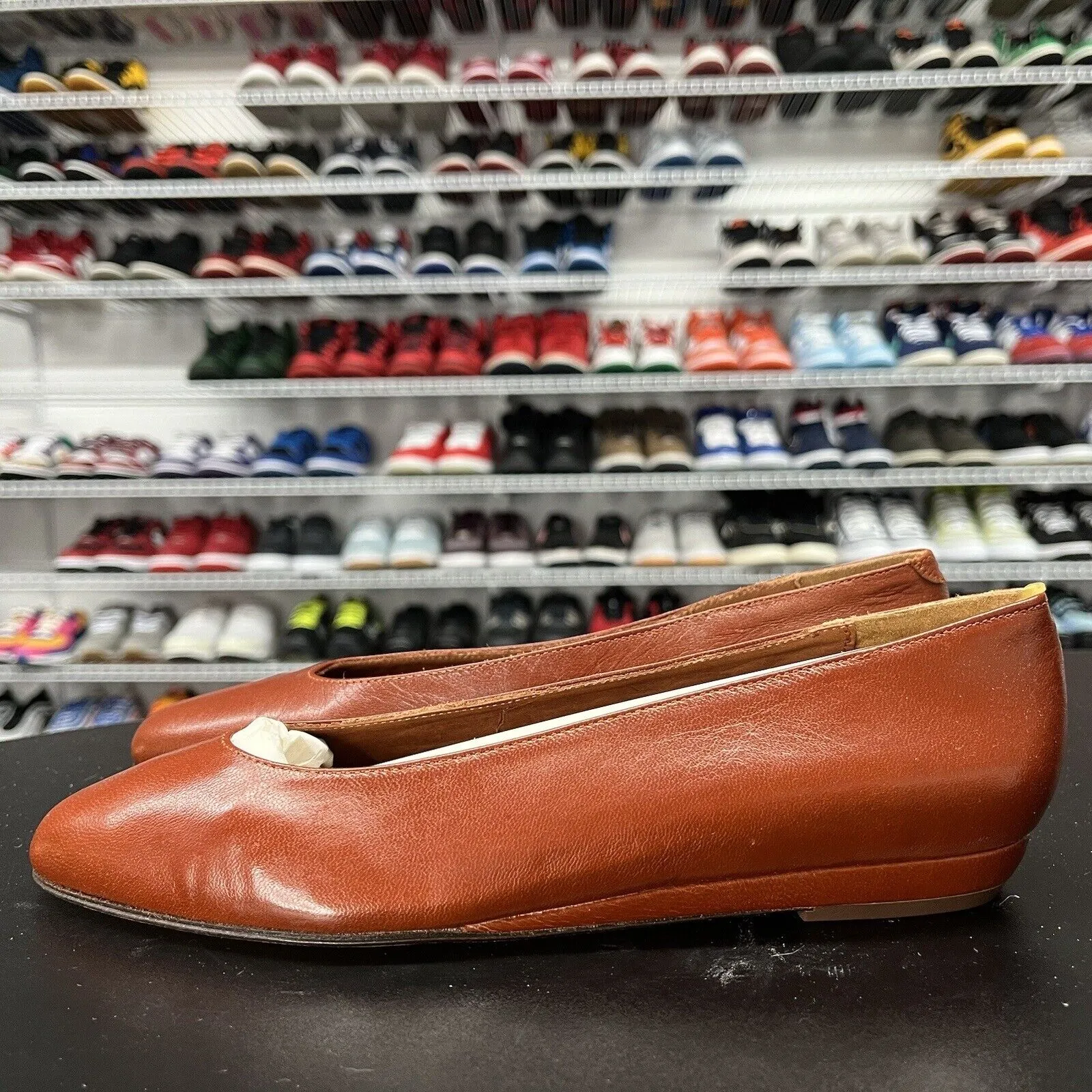 Leyla Mitra Women's Shoe Flats Brown Pointed Toe Size 7 2A