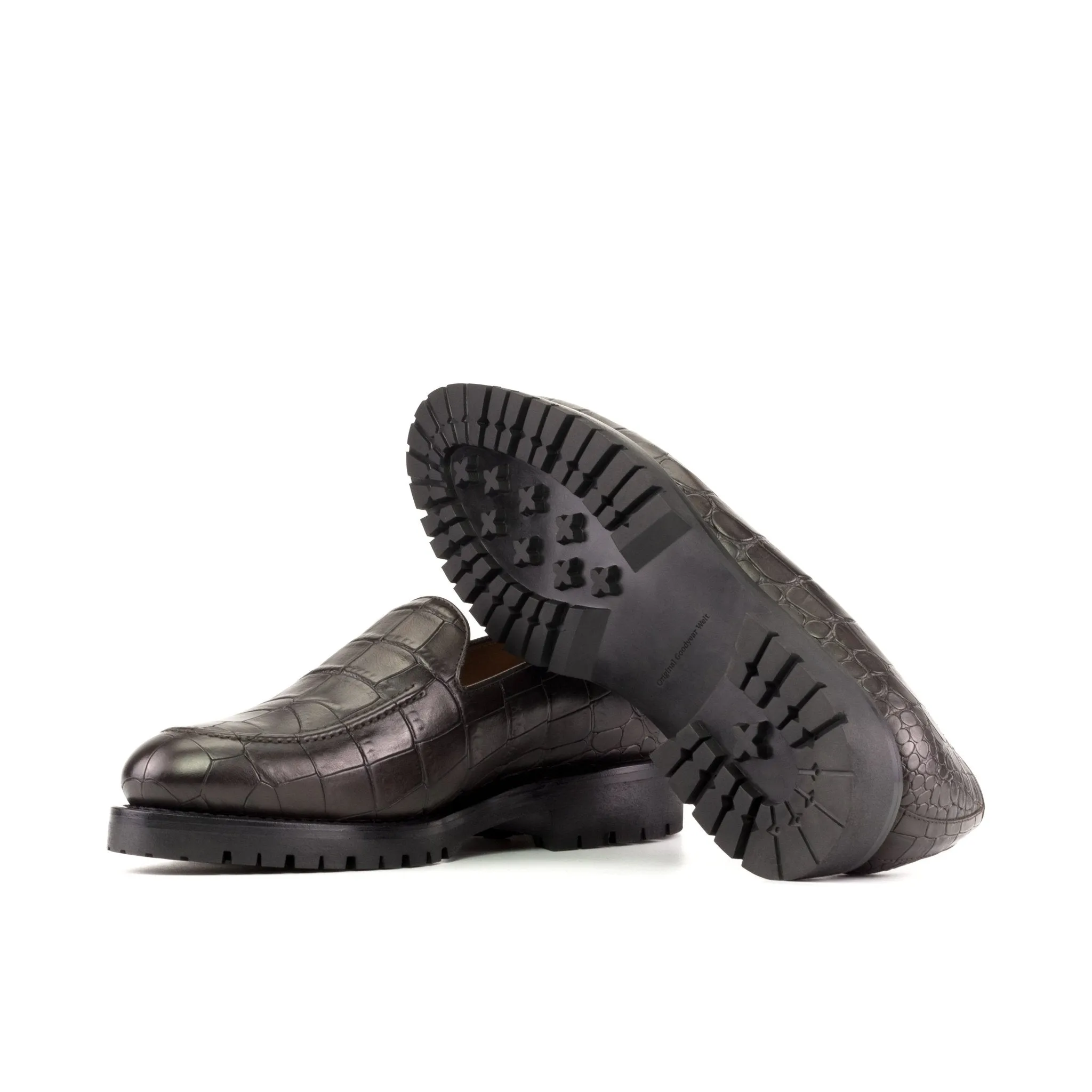 Loafer in Dark Brown Croco