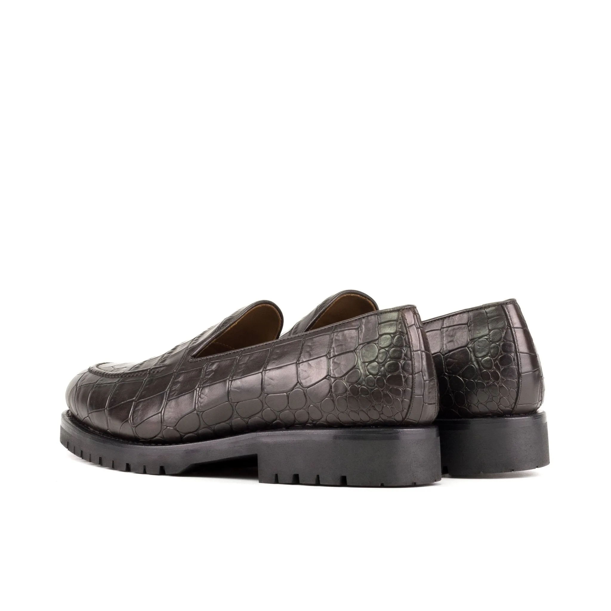 Loafer in Dark Brown Croco