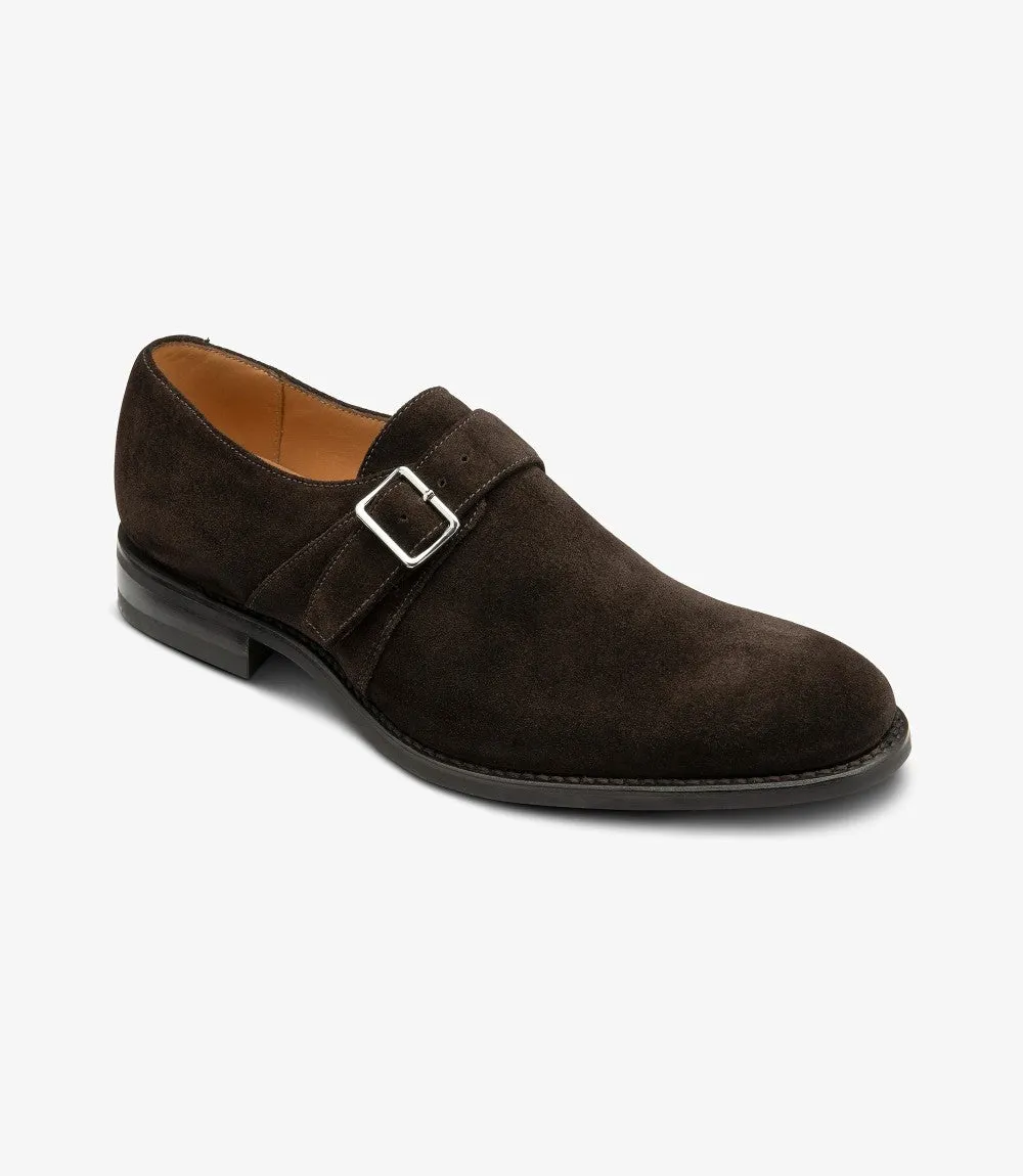 LOAKE 357 BROWN SUEDE OXFORD TOE CAP RUBBER SOLE G-WIDE