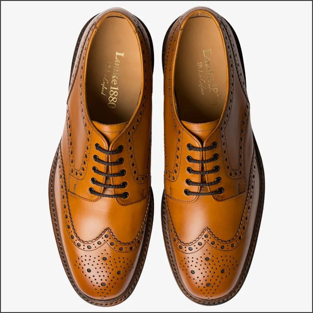 Loake Chester Tan Brogue Leather Sole@