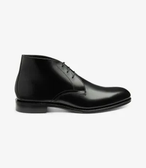 LOAKE DEANGATE BLACK CHUKKA BOOT RUBBER SOLE F-MEDIUM