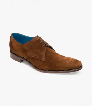 Loake Men's Hannibal Leather Derby Shoes Polo Brown Suede