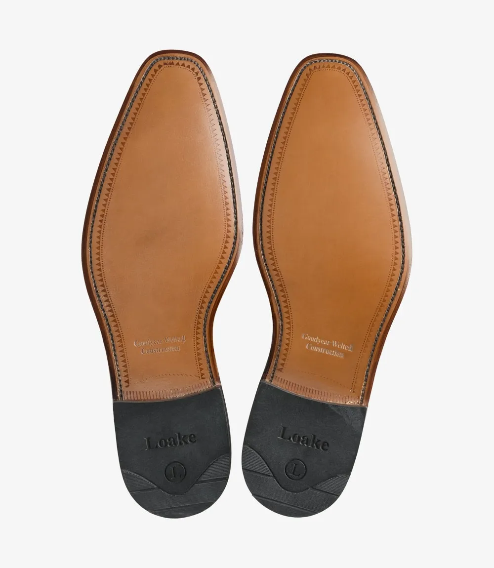 Loake Men's Hannibal Leather Derby Shoes Polo Brown Suede