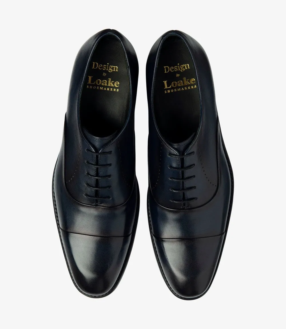 LOAKE PHOENIX NAVY OXFORD TOE CAP RUBBER SOLE F-MEDIUM