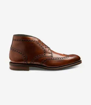 LOAKE SYWELL CEDAR BROGUE BOOT RUBBER SOLE F-MEDIUM