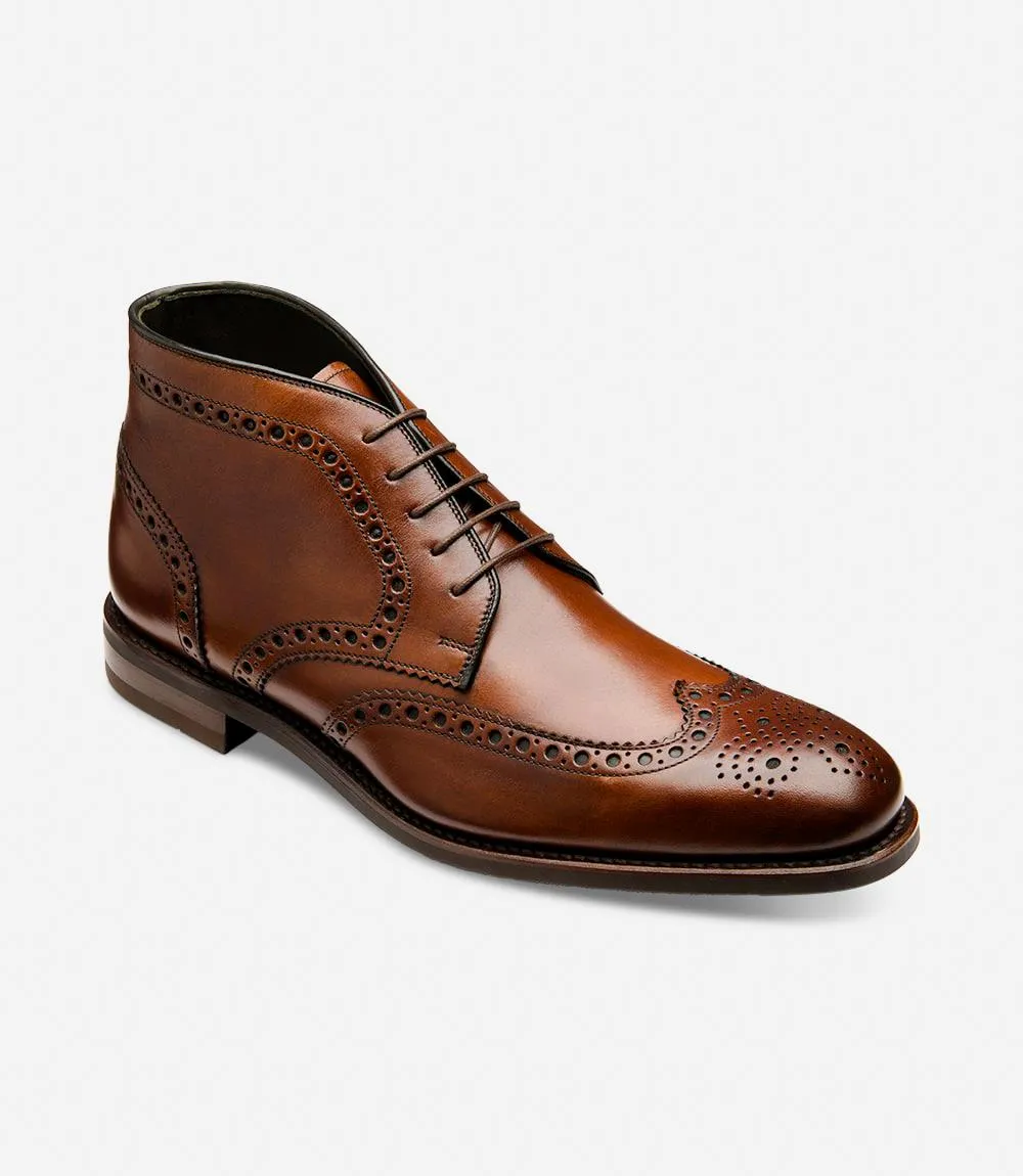 LOAKE SYWELL CEDAR BROGUE BOOT RUBBER SOLE F-MEDIUM