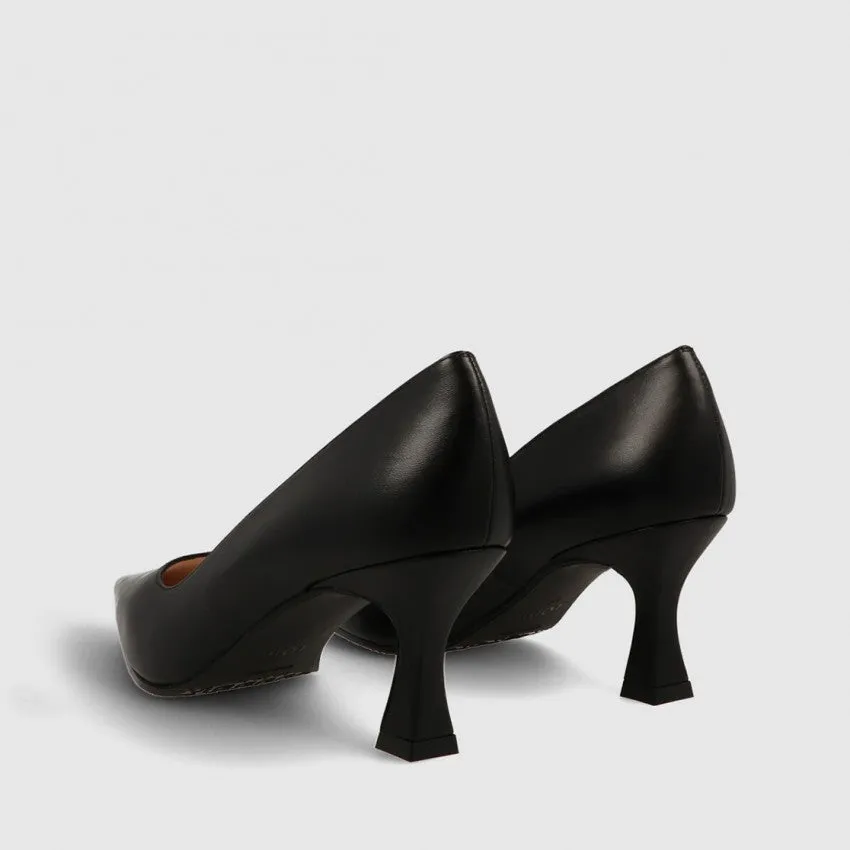 Lodi - Jona Black Leather Court Shoe