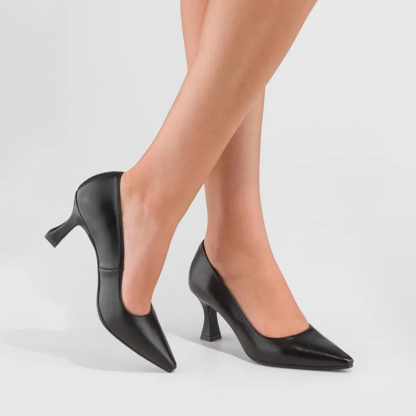 Lodi - Jona Black Leather Court Shoe