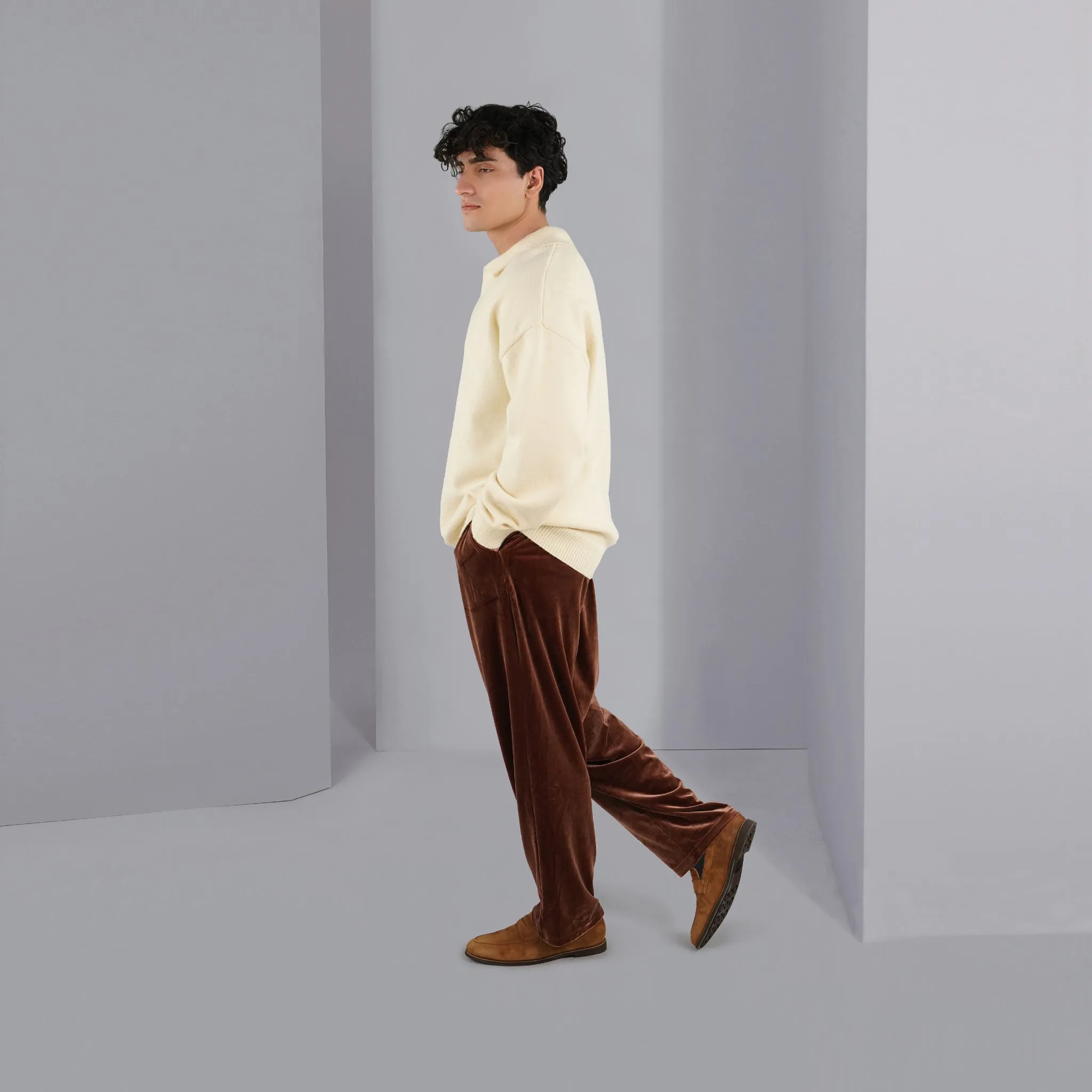 Lodzy - Men's Camel Kid Suede Loafer