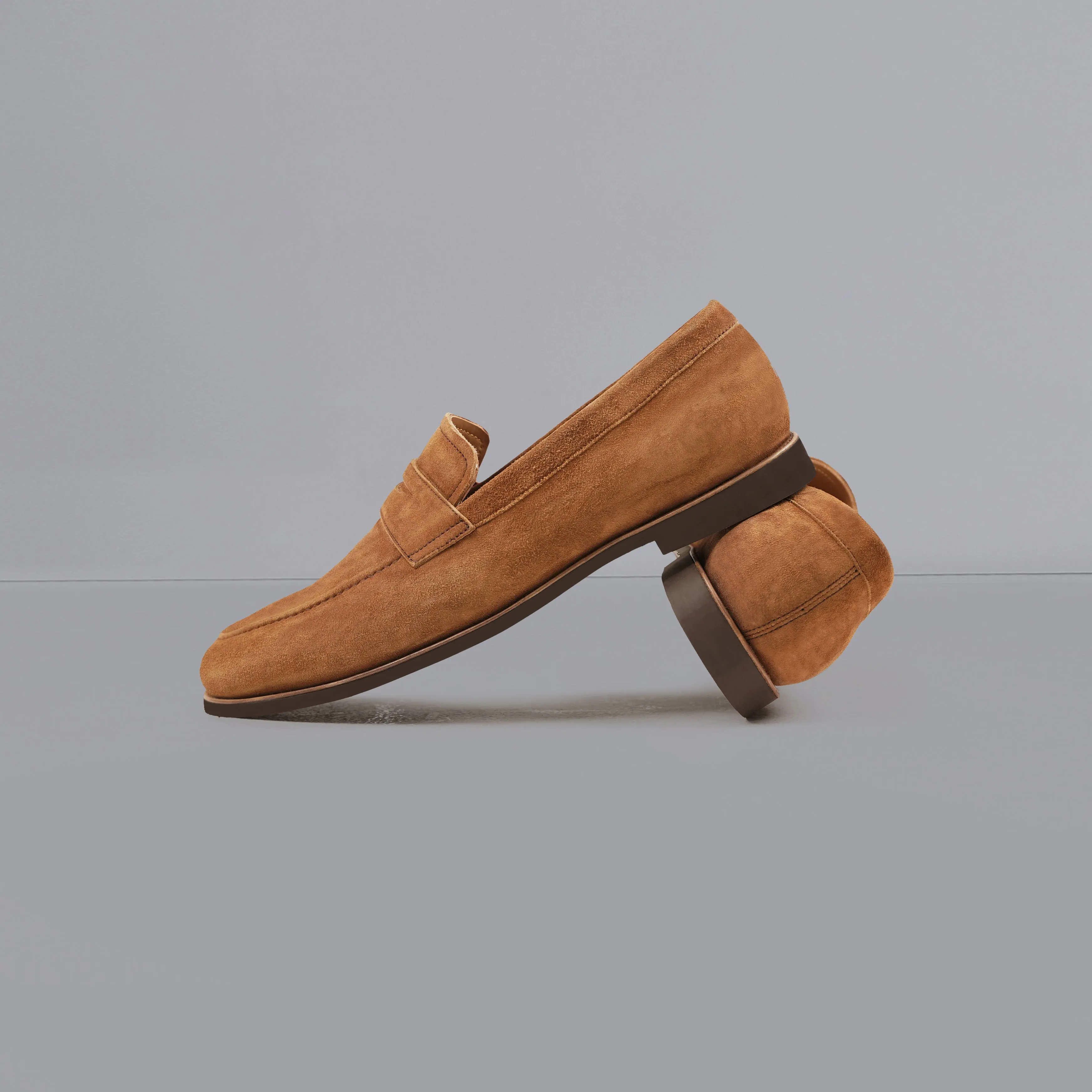 Lodzy - Men's Camel Kid Suede Loafer