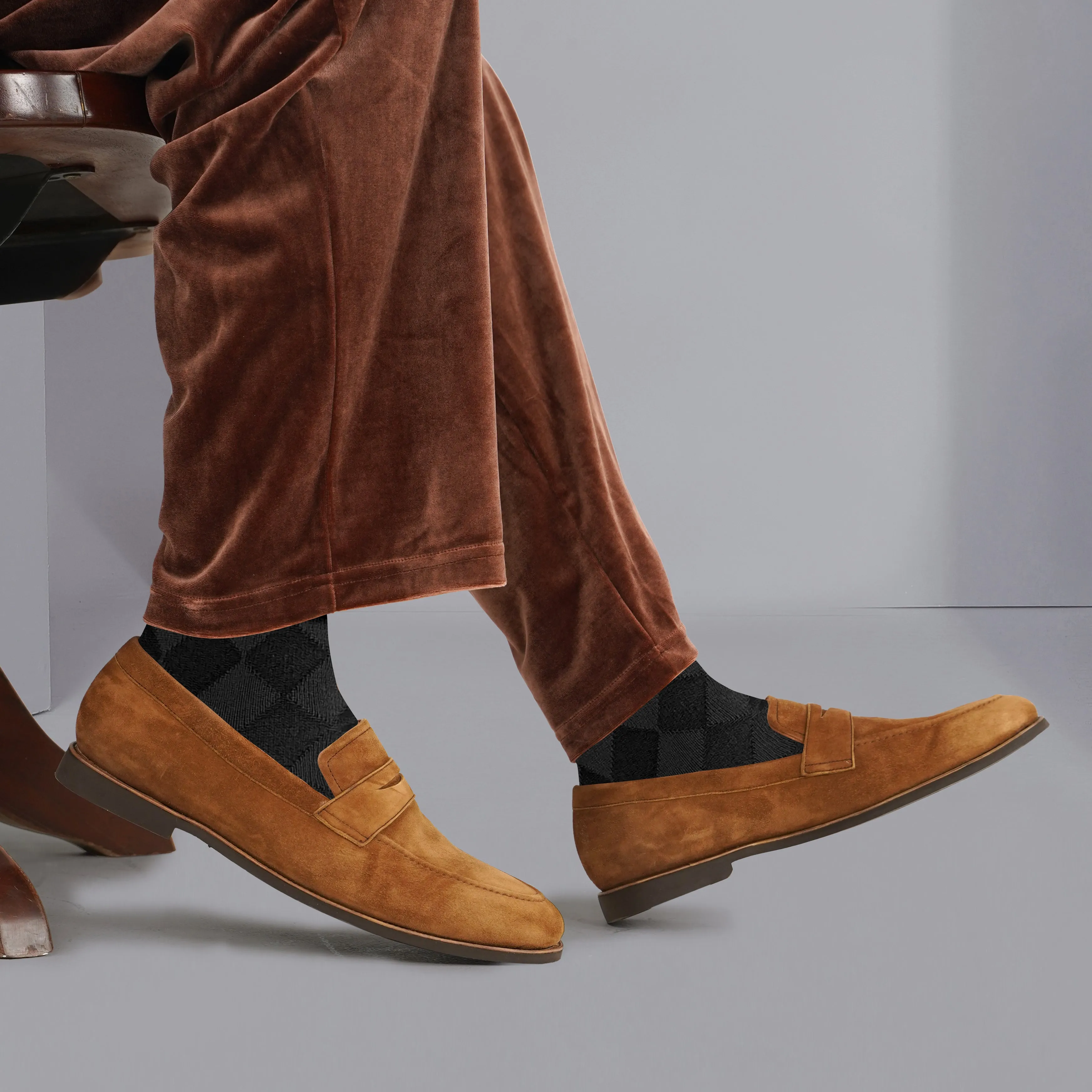 Lodzy - Men's Camel Kid Suede Loafer