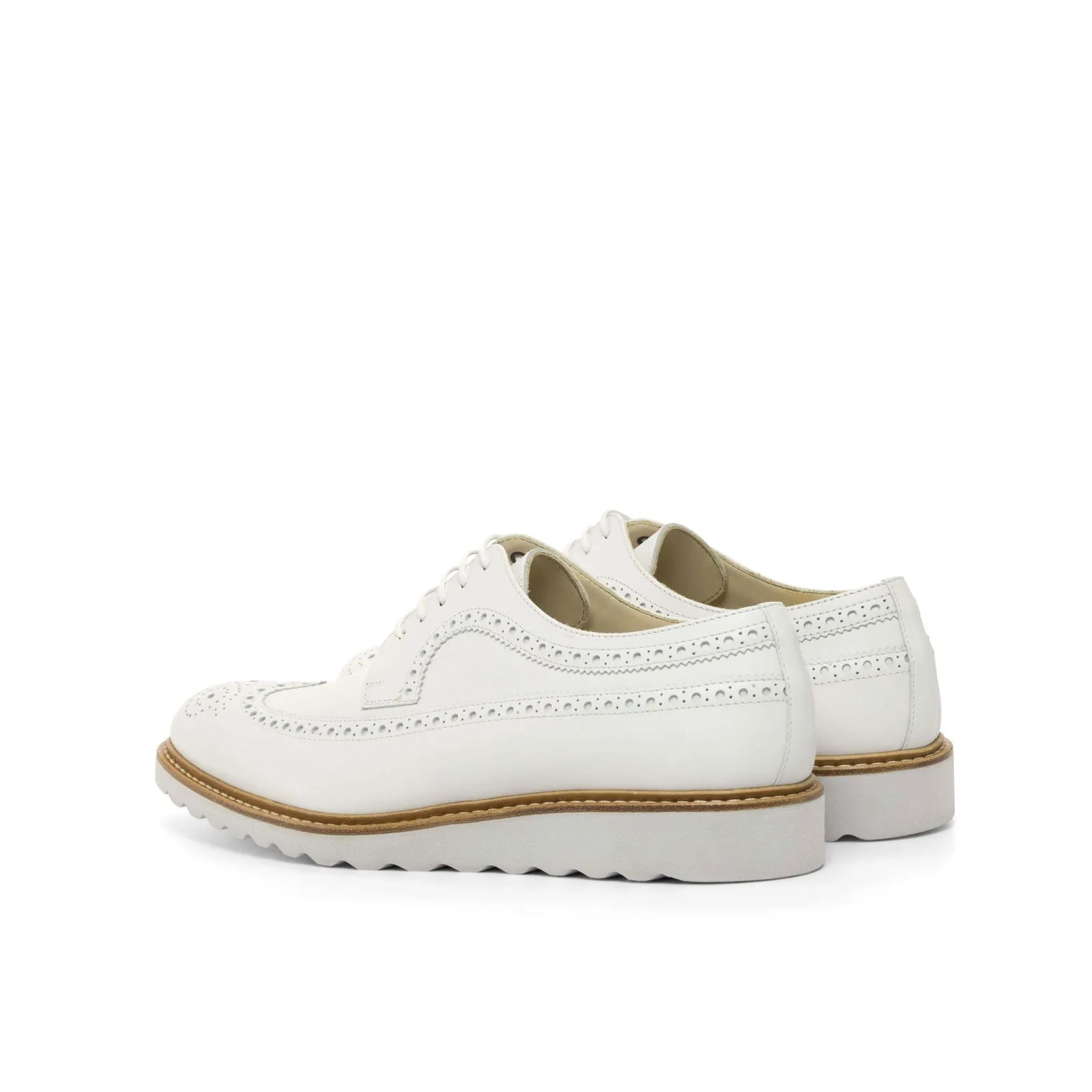 Longwing Blucher-Box Calf, White-Wholesale
