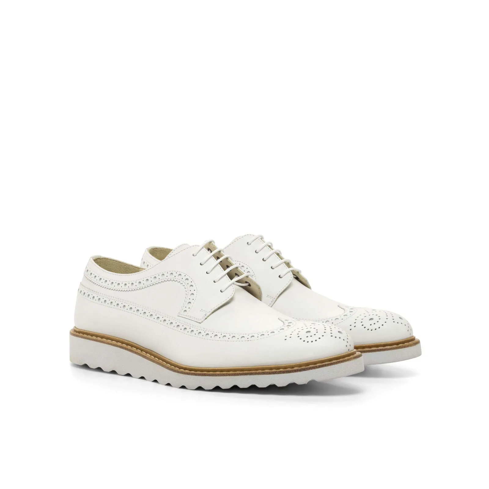Longwing Blucher-Box Calf, White-Wholesale